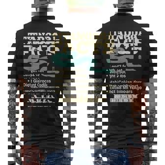 古代最強蛇ティタノボア解説 Titanoboa Facts 恐竜時代雑学 科学学習 メンズTシャツ バックプリント - Kawaiitshirt