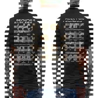 古生代化石チャート古生物学科学愛好家 メンズTシャツ バックプリント - Kawaiitshirt