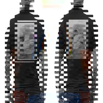 垂れ耳うさぎのレトロ写真 メンズTシャツ バックプリント - Kawaiitshirt