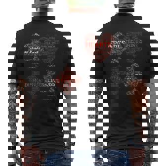 契約橋条件入札 重複カードゲーム Wordart メンズTシャツ バックプリント - Kawaiitshirt