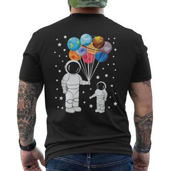 宇宙飛行士 宇宙飛行士 面白い宇宙小人太陽系 天文学 メンズTシャツ バックプリント - Kawaiitshirt
