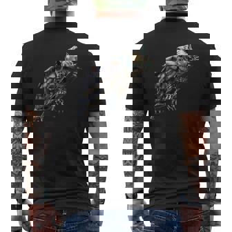 幸せな笑顔の亀 セルフィー ポートレート 面白い メンズTシャツ バックプリント - Kawaiitshirt