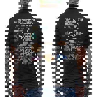 待って、Iee Rocks Rockhound Geology Rock Collection メンズTシャツ バックプリント - Kawaiitshirt