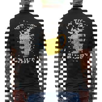 心配しないで、ホッピー・ブリューワー・ホップス・ビール メンズTシャツ バックプリント - Kawaiitshirt