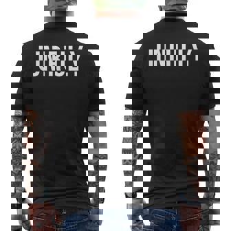 手に負えない メンズTシャツ バックプリント - Kawaiitshirt