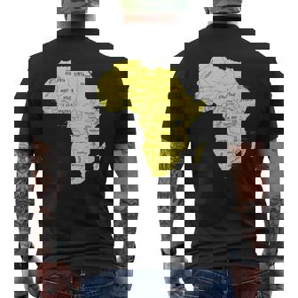 手描きアフリカ地図tシャツ 国名付き メンズTシャツ バックプリント - Kawaiitshirt