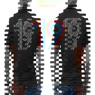 数字 19 19周年記念 19歳の誕生日 メンズTシャツ バックプリント - Kawaiitshirt