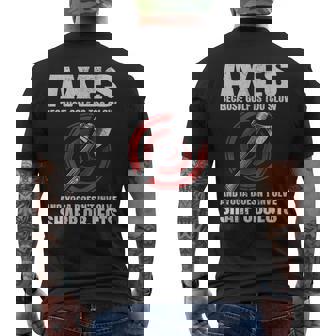 斧投げ ランバージャック ヨガ ゴルフ ファニー 斧投げ ブルズアイ メンズTシャツ バックプリント - Kawaiitshirt