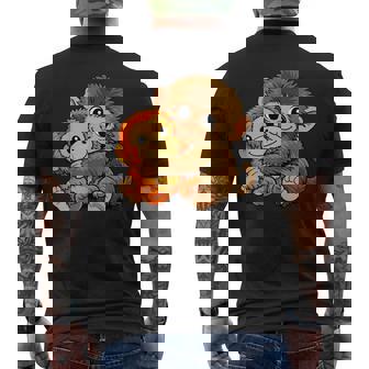 日本 かわいい 赤ちゃん モンキー パンチ ニホンザル パンチくん メンズTシャツ バックプリント - Kawaiitshirt