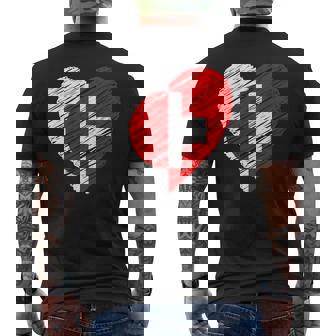 日本 スイス ハート 日本国旗 スイス国旗 ハート 長袖tシャツ メンズTシャツ バックプリント - Kawaiitshirt