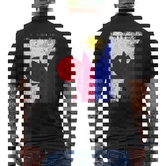 日本 フィリピン ハーフフラッグ 日本 フィリピン ジャージ メンズTシャツ バックプリント - Kawaiitshirt