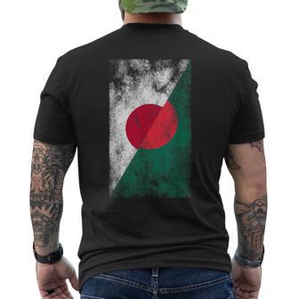 日本とバングラデシュの旗 日本のバングラデシュ メンズTシャツ バックプリント - Kawaiitshirt