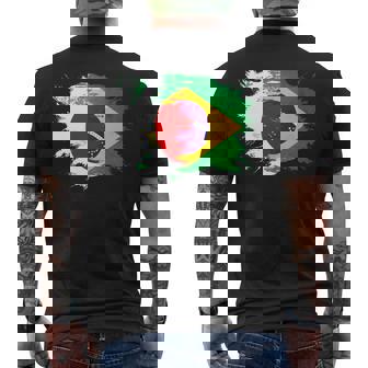日本とブラジルのdnaヘリテージフラッグ 長袖tシャツ メンズTシャツ バックプリント - Kawaiitshirt