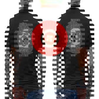 日本の伝統柄紅白傘 メンズTシャツ バックプリント - Kawaiitshirt