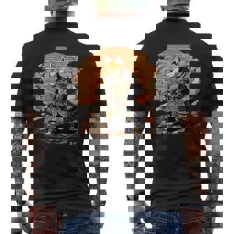 日本アート 柴犬 忍者 浮世絵 アニメ風 侍犬 メンズTシャツ バックプリント - Kawaiitshirt