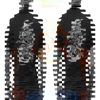 日本アート 蛇 忍者 浮世絵 アニメスタイル サムライスネーク メンズTシャツ バックプリント - Kawaiitshirt