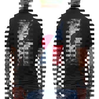 日本ドミニカ共和国の国旗 日本のドミニカ共和国 メンズTシャツ バックプリント - Kawaiitshirt