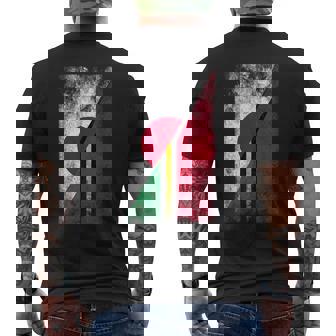 日本バヌアツ国旗 日本のバヌアツ。 メンズTシャツ バックプリント - Kawaiitshirt