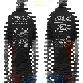 暇なときにすること面白いホッケー愛好家 メンズTシャツ バックプリント - Kawaiitshirt