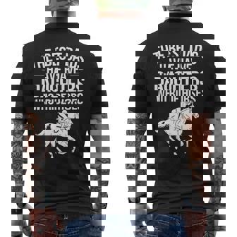 最高の父親には馬に乗る娘がいる 長袖tシャツ メンズTシャツ バックプリント - Kawaiitshirt