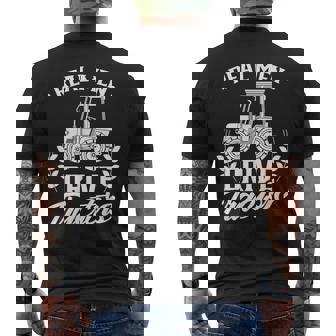 本物の男はトラクターを運転する 農作業 ランチ 農家 ファーム メンズTシャツ バックプリント - Kawaiitshirt