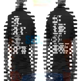 検索エンジン最適化 Eatleepeo Repeateo メンズTシャツ バックプリント - Kawaiitshirt