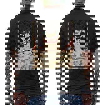 歌舞伎 かぶき 役者 日本美術 浮世絵 役者絵 名取春仙 二代目市川左団次の鳴神 メンズTシャツ バックプリント - Kawaiitshirt