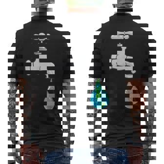 水道蛇口漏れ メンズTシャツ バックプリント - Kawaiitshirt