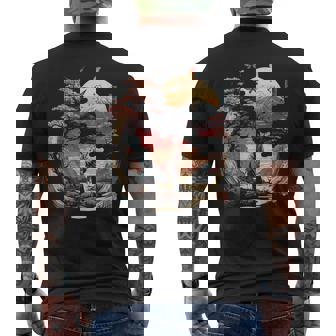 浮世絵 アート 神奈川 ヴィンテージ 和 タトゥー アート グラフィック メンズTシャツ バックプリント - Kawaiitshirt