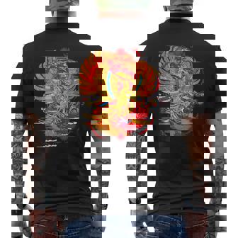 浮世絵シリーズ 和ポップ 鳳凰 メンズTシャツ バックプリント - Kawaiitshirt