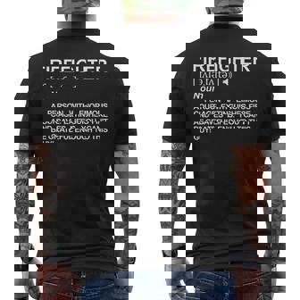 消防士の定義 メンズTシャツ バックプリント - Kawaiitshirt