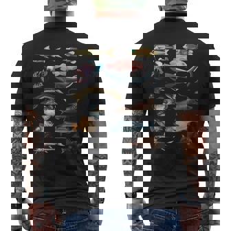 深海魚 海洋生物学・海洋科学教育 メンズTシャツ バックプリント - Kawaiitshirt