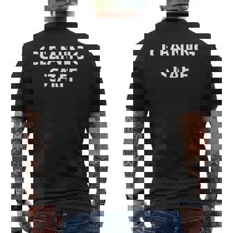 清掃スタッフ クルー 用務員 ユニフォーム カストディアン ジョブ 従業員 メンズTシャツ バックプリント - Kawaiitshirt