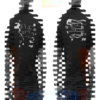 牛肉部位 メンズTシャツ バックプリント - Kawaiitshirt