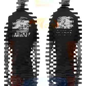 犬のために働いてます シーズー ゆるかわ犬イラスト メンズTシャツ バックプリント - Kawaiitshirt