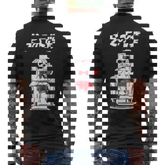 犬の下僕 マルチーズ グッズ 犬 おもしろ 面白い ネタ 笑える かわいい メンズTシャツ バックプリント - Kawaiitshirt