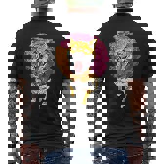 犬ドーナツシリーズ 柴犬 メンズTシャツ バックプリント - Kawaiitshirt