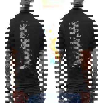 狐 長袖tシャツ メンズTシャツ バックプリント - Kawaiitshirt