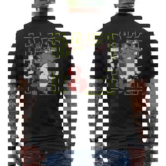 猫 二重低音プレーヤー メンズTシャツ バックプリント - Kawaiitshirt