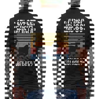 猫は素晴らしい ビールは美味しい、そして人々はクレイジー ビルマ猫 メンズTシャツ バックプリント - Kawaiitshirt