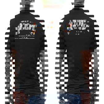 琉球びんがた 沖縄 沖縄琉球びんがたうちなちゅう メンズTシャツ バックプリント - Kawaiitshirt