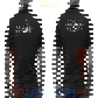 男性用ボウリングハートビートボウリングシャツ メンズTシャツ バックプリント - Kawaiitshirt