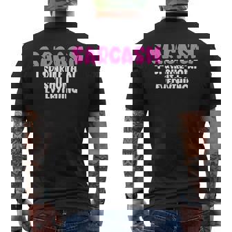 皮肉、何にでもクソをまき散らす面白いユーモア メンズTシャツ バックプリント - Kawaiitshirt