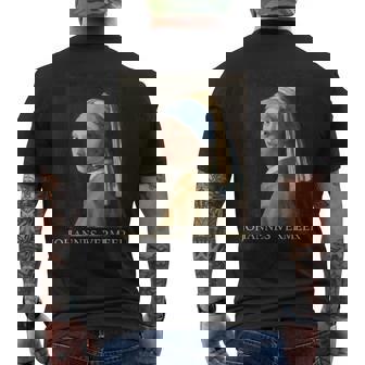 真珠の耳飾りの少女／フェルメール（記名）【世界の名画】Johannesermeer 美術館アート メンズTシャツ バックプリント - Kawaiitshirt