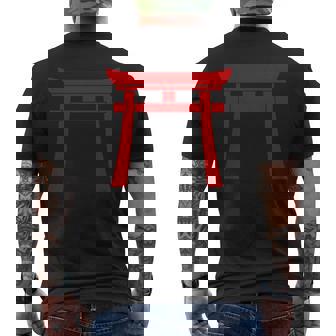 神戸鳥居門シンボル 神道日本門 メンズTシャツ バックプリント - Kawaiitshirt