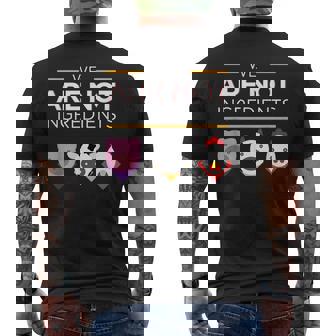 私たちは食材ではありませんビーガン、動物の権利 メンズTシャツ バックプリント - Kawaiitshirt