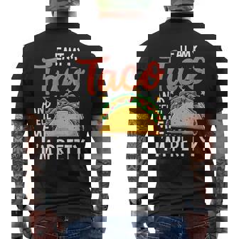 私のタコスを食べて、私はかなり食通好きだと教えて メンズTシャツ バックプリント - Kawaiitshirt