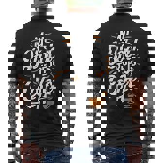 私の血液型はコーヒーです メンズTシャツ バックプリント - Kawaiitshirt