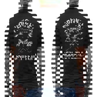 空港消防士服 航空機 救助 消防士 メンズTシャツ バックプリント - Kawaiitshirt