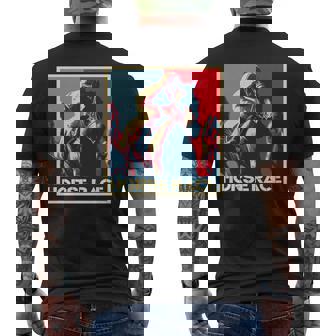 競馬 馬tシャツ ウマ レース 馬 乗馬 面白いtシャツ 文字入り メンズ おもしろグッズ ネタ 大人 男性 長袖tシャツ メンズTシャツ バックプリント - Kawaiitshirt